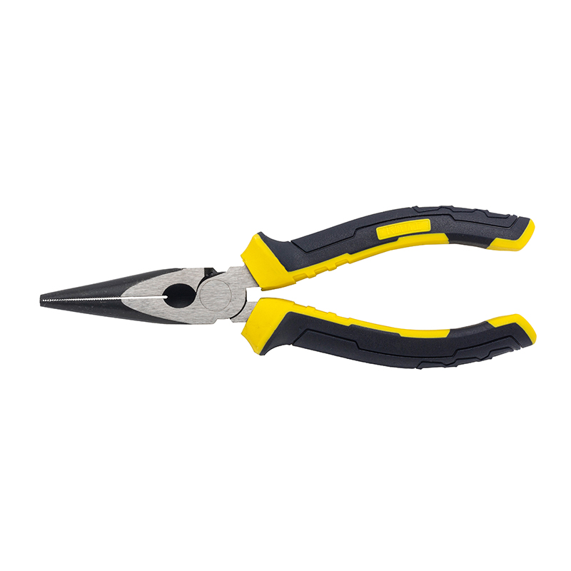 Great Wall Industrial-Grade German-Style Bi-Color Handle Long Nose Pliers，Labor-Saving