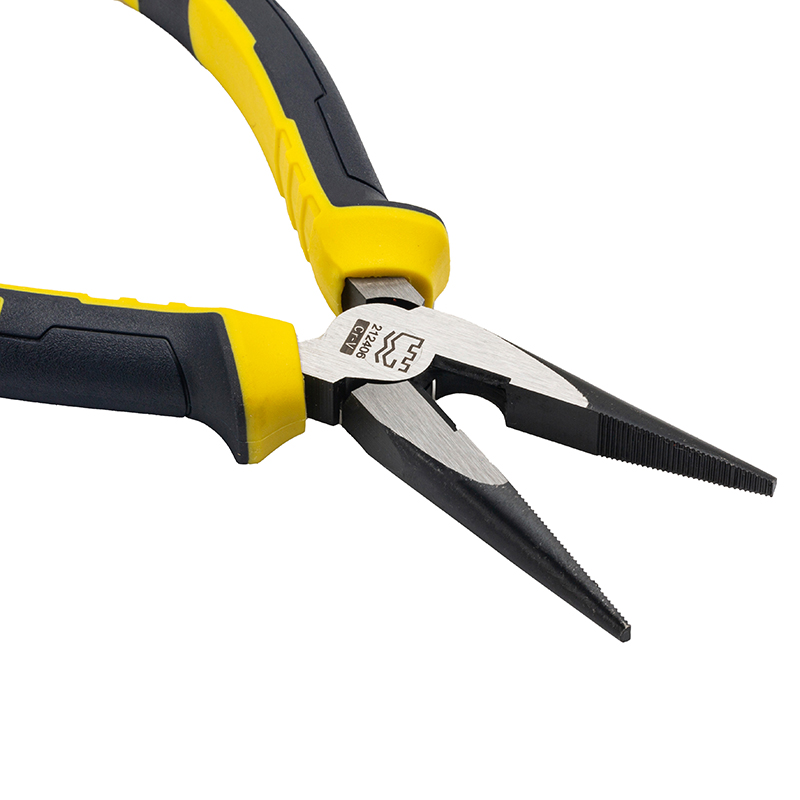 Great Wall Industrial-Grade German-Style Bi-Color Handle Long Nose Pliers，Labor-Saving